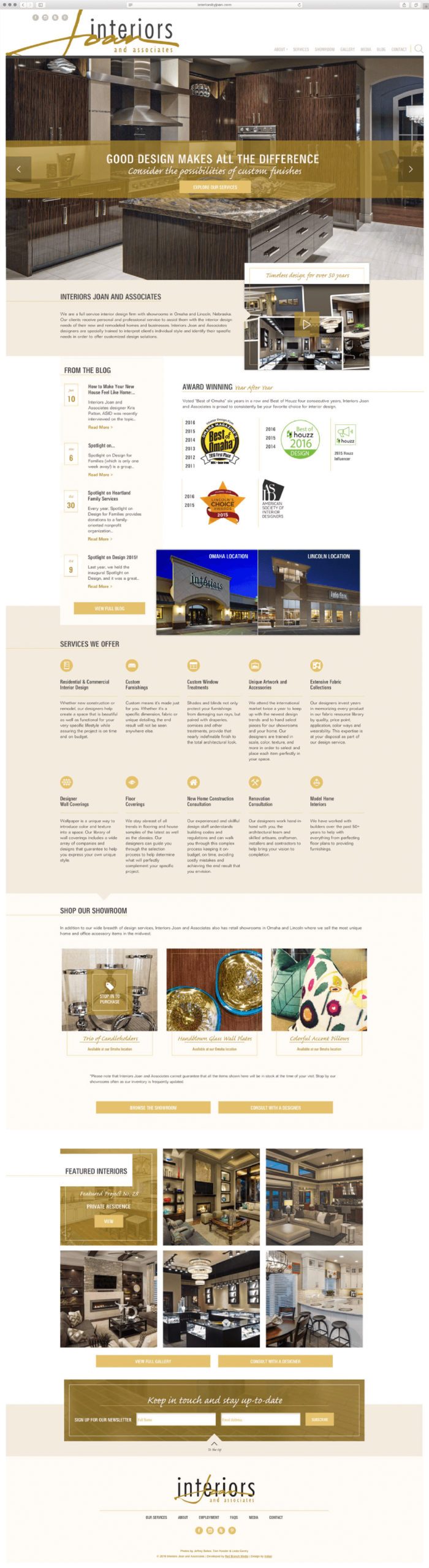 Interiors Joan & Associates site Iridian Group